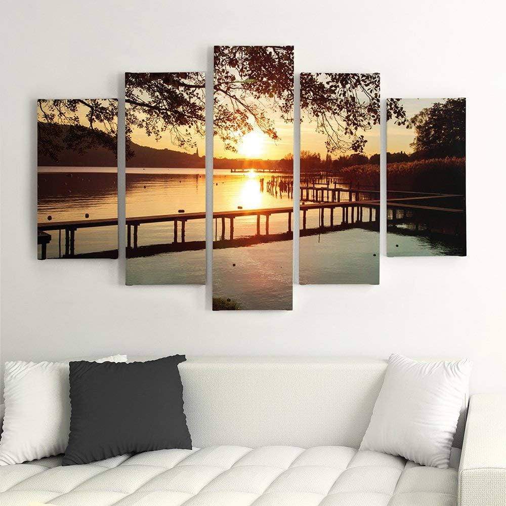 Feeby. Leinwandbild - 5 Teile - Bilder, Wand Bild, Wandbilder, Kunstdruck XXL, 5-Teilig, Typ A, 100x