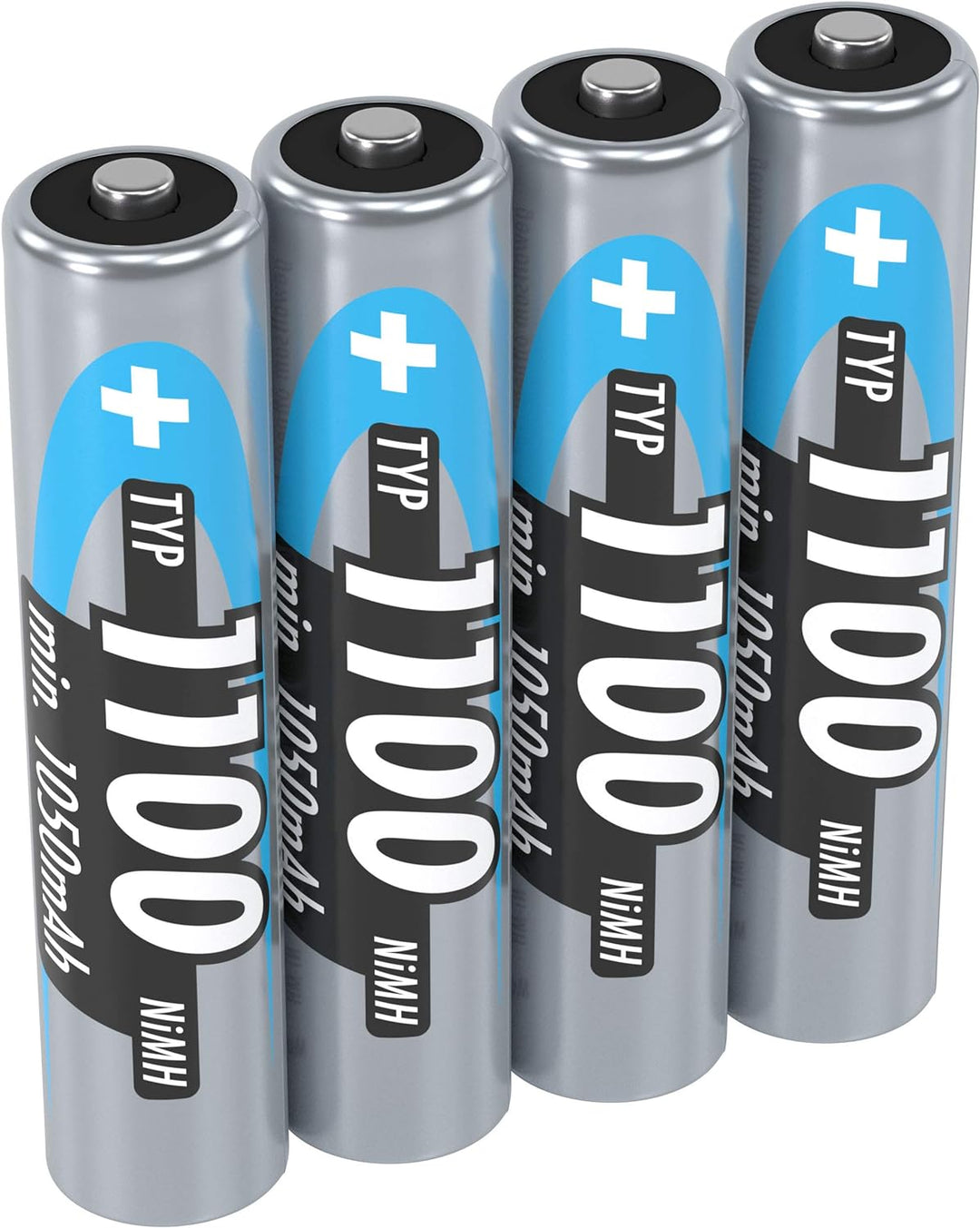ANSMANN Akku AA Typ 2850 mAh, NiMH 1,2 V (8 Stück) & Akku AAA Typ 1100 mAh (min. 1050 mAh) NiMH 1,2