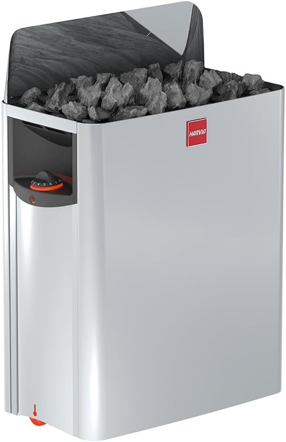 HARVIA THE WALL Elektrische Saunaofen SW80 8.0 kW mit integrierte Steuerung; 3-Phasig; Edelstahl, 8.