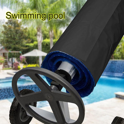 Uposao Pool Planenaufroller Abdeckung,550*96cm Schwimmbadrolle Aufrollvorrichtung Mit Klettverschlus