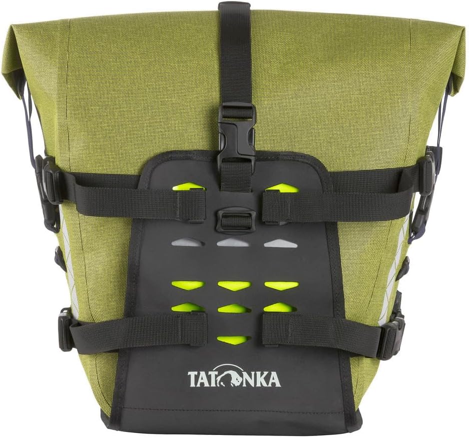 Tatonka Bike Pannier Pro Front Grün - Vielseitiges wasserdichtes Fahrradtaschen Set, Grösse 34l - Fa
