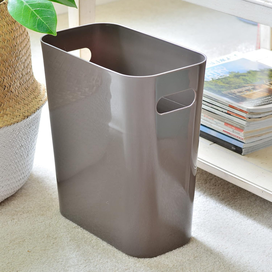 Youngever 2er Pack Schmaler Mülleimer, 10L Kunststoff Müllbehälter, Mülleimer mit Griffen für Heimbü