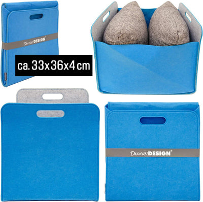 DuneDesign 4er Set: 100% Recycling Filz Aufbewahrungsbox 33x38x33 - Kompatible Boxen für Kallax Rega