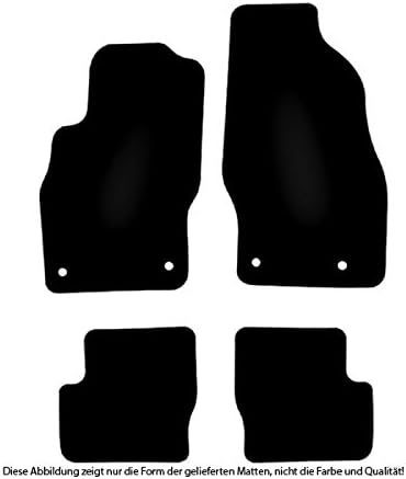 Bär-AfC Auto Fussmatten Basic passend für Opel Corsa Typ D 2006-2014, Autoteppiche Nadelvlies Schwar
