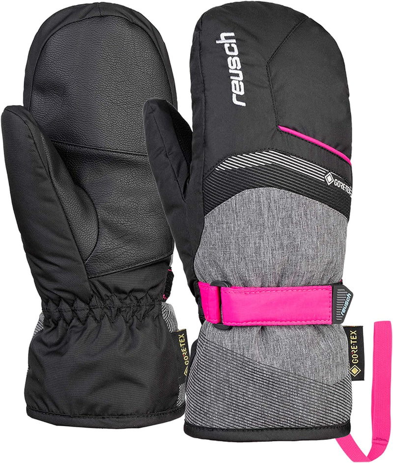 Reusch Bolt GTX Junior Mitten blck/blck melang/pink glo 5.5, blck/blck melang/pink glo 5.5