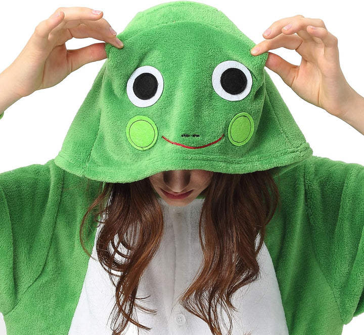 Katara 1744 (30+ Designs) Frosch-Kostüm Kröte, Unisex Onesie/ Pyjama-Qualität für Erwachsene & Teena
