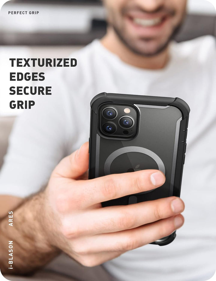 i-Blason Ares Mag Series Hülle für iPhone 14 Pro Max (6.7") 2022 Bumper Case 360 Grad Handyhülle Tra