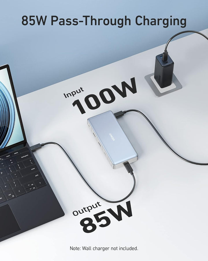 Anker 575 USB-C Hub 12-in-1（Dual HDMI, DP Dockingstation für Triple Display, 10 GBit/s USB C and USB
