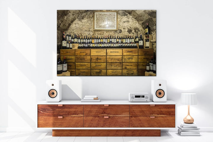 deyoli alter Weinkeller in Burgund im Format: 60x40 als Leinwandbild, Motiv fertig gerahmt auf Echth