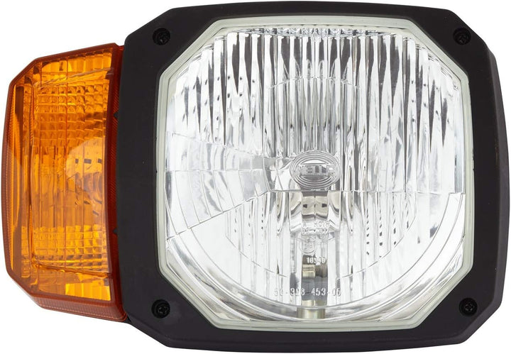 HELLA - Halogen-Hauptscheinwerfer - 12V - Einbau - Lichtscheibenfarbe: gelb - Stecker: DEUTSCH Steck