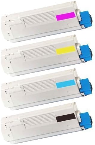 4X Oki Rebuilt Toner Set für Oki C 5650 C 5650N C 5650DN C 5750 C 5750N C 5750DN Farben: CMYB Set