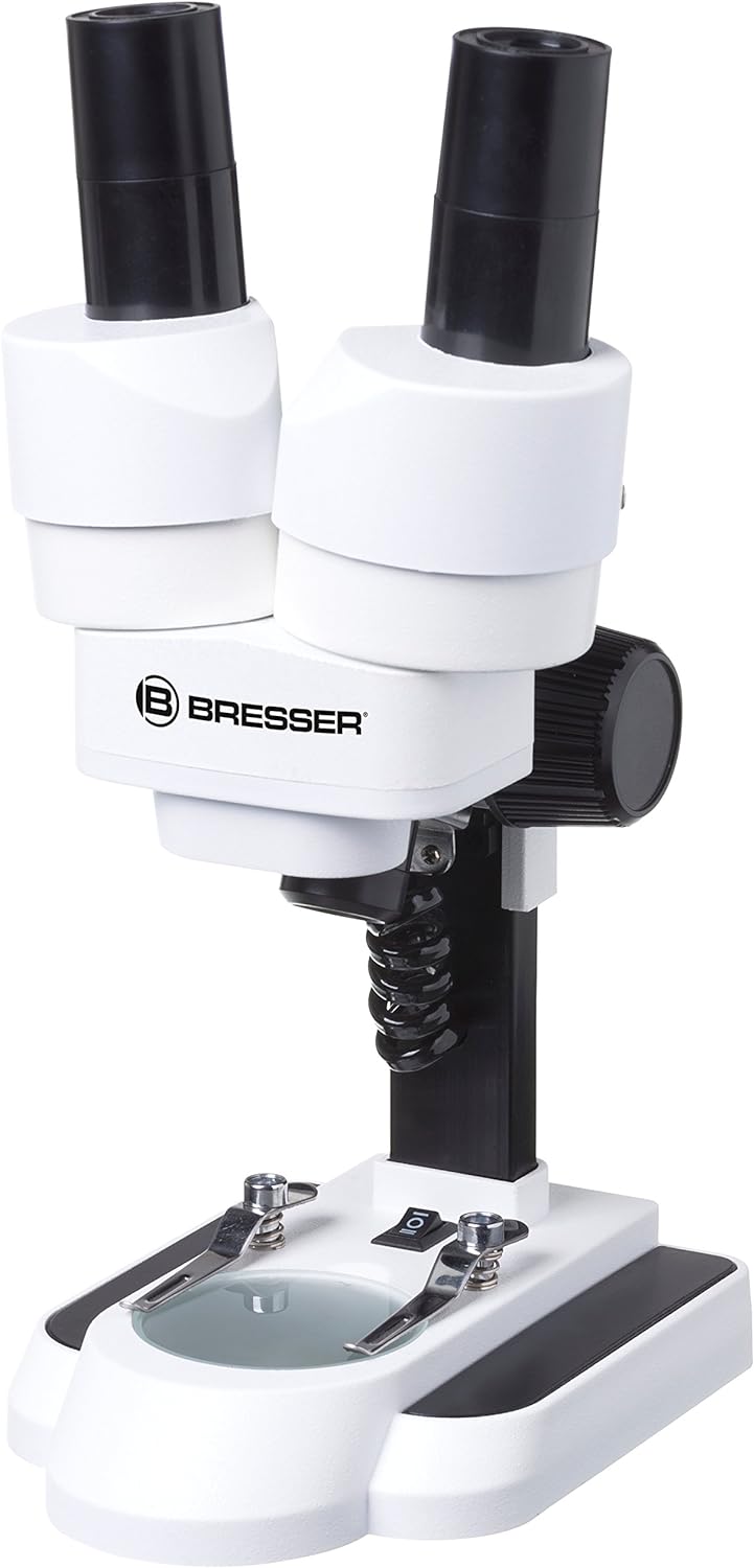 Bresser junior Stereo 3D Mikroskop ICD-Pro mit 20x und 50x Vergrösserung für Kinder und Erwachsene &