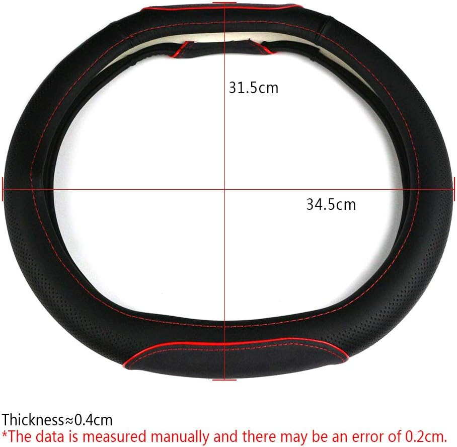 FMS PU Leder Lenkradhülle für Peugeot 4008 Lenkradabdeckung Auto Lenkradbezug, Langlebig, Atmungsakt