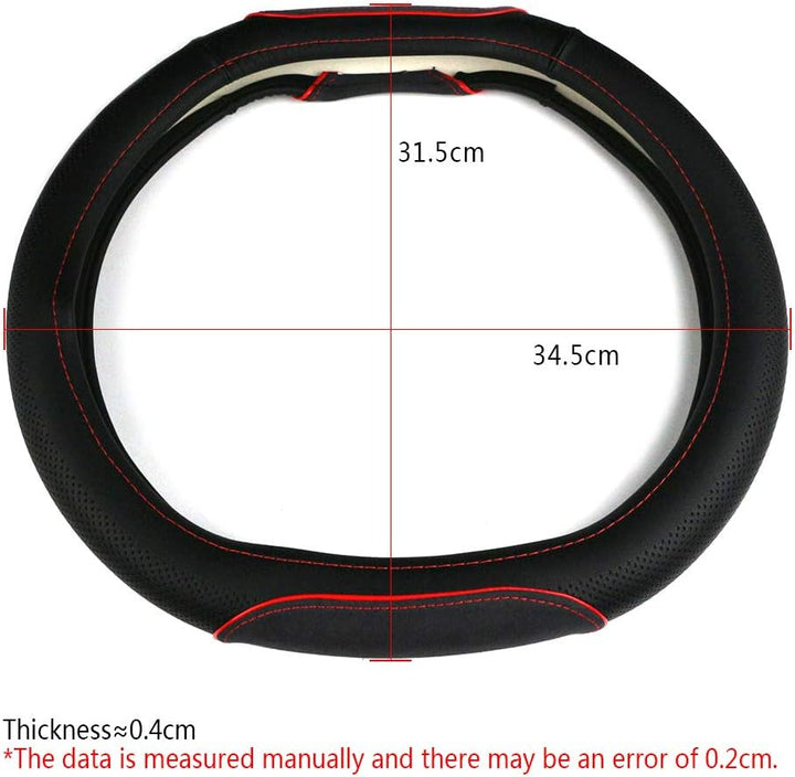 FMS PU Leder Lenkradhülle für Peugeot 4008 Lenkradabdeckung Auto Lenkradbezug, Langlebig, Atmungsakt