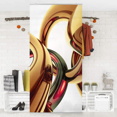 Bilderwelten Raumteiler Stunning Gold Style 250x120cm inkl. transparenter Halterung, inkl. transpare