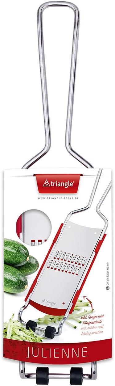 triangle 50 153 13 03 Reibe Julienne mit Fänger professionelle Qualität Gemüsereibe mit Auffangbehäl