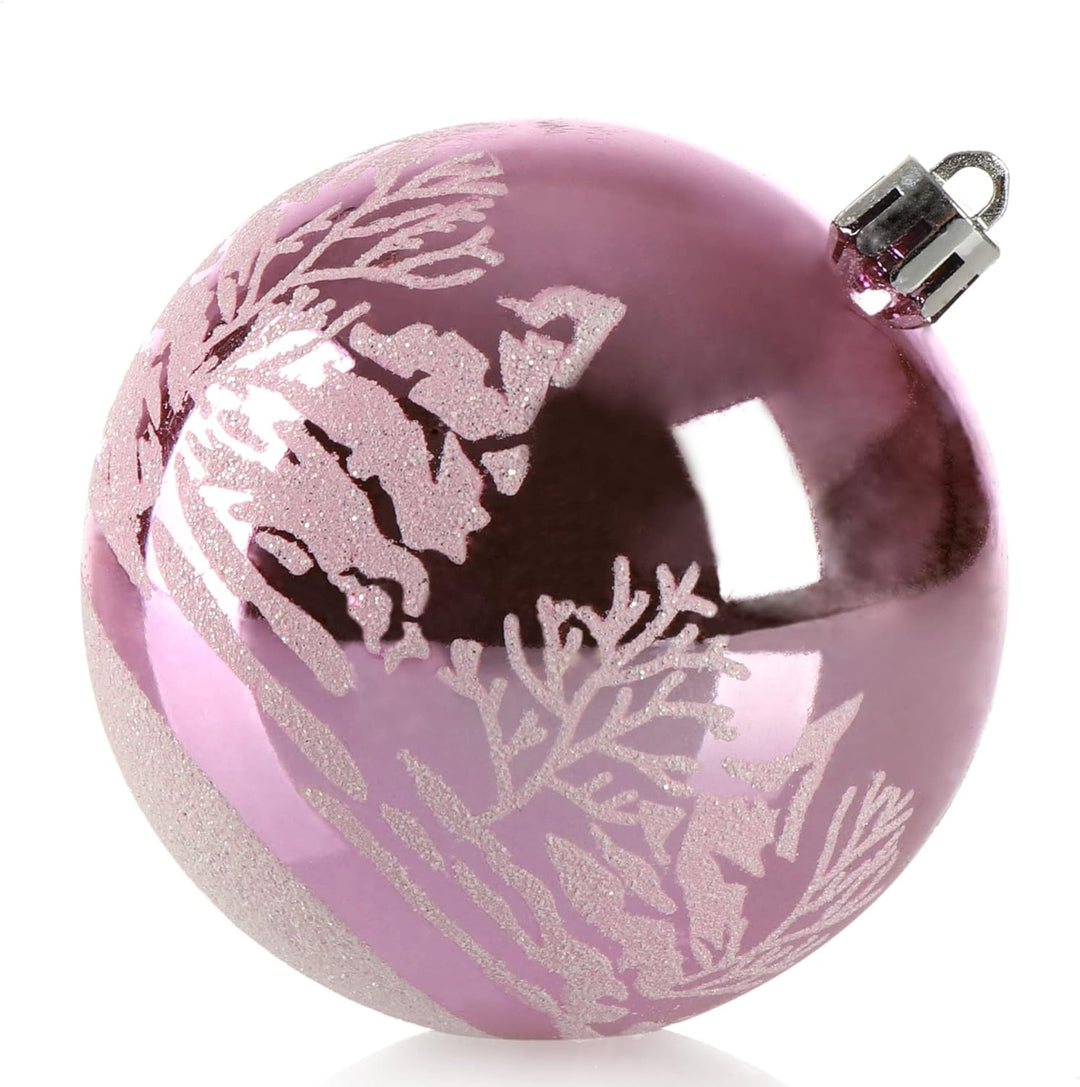 com-four® 48x Weihnachtskugeln, Christbaumkugeln bruchsicher aus Kunststoff für Weihnachten, Baumsch