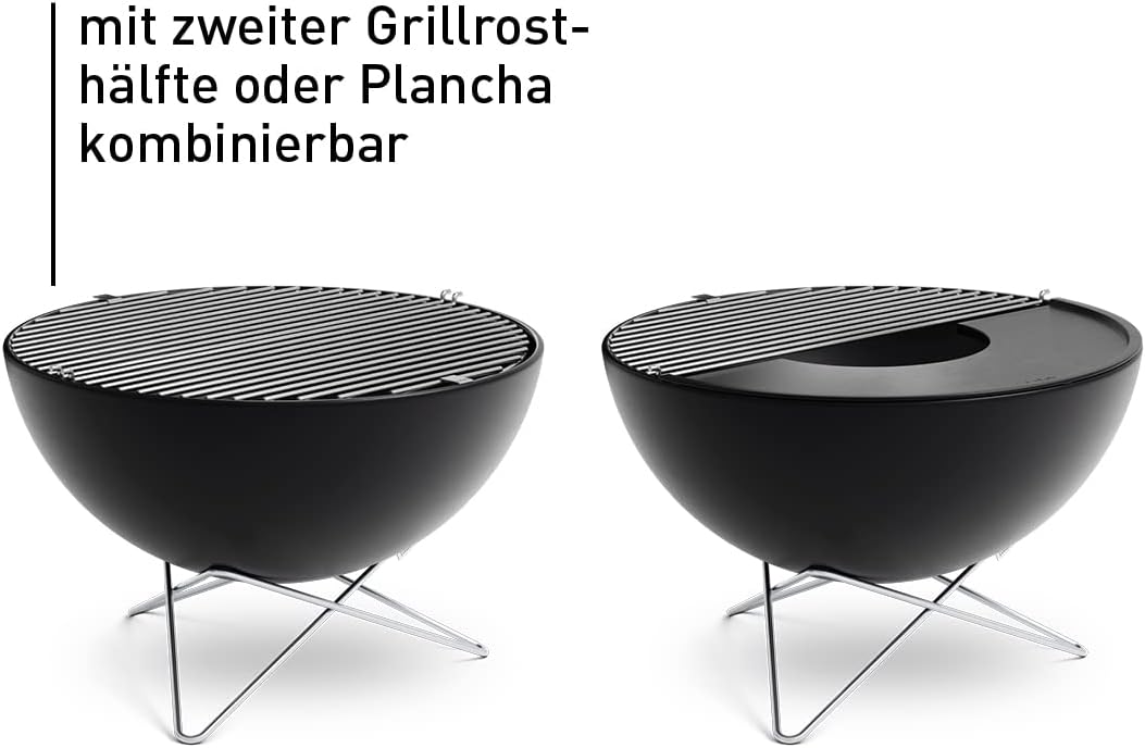 höfats - Bowl 70 Grillrost - polierter Edelstahl - rund - verwandelt Bowl Feuerschale in einen Grill