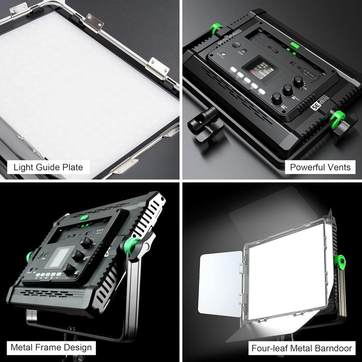 VILTROX RGB LED Videoleuchte Fotografie Beleuchtung mit APP Steuerung 360° Vollfarbe 30W Dimmbar Zwe