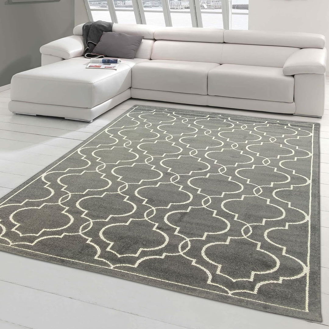 Orientalischer Teppich Wohnzimmer | In- & Outdoor | anthrazit Grösse 120x170 cm 120 x 170 cm Anthraz