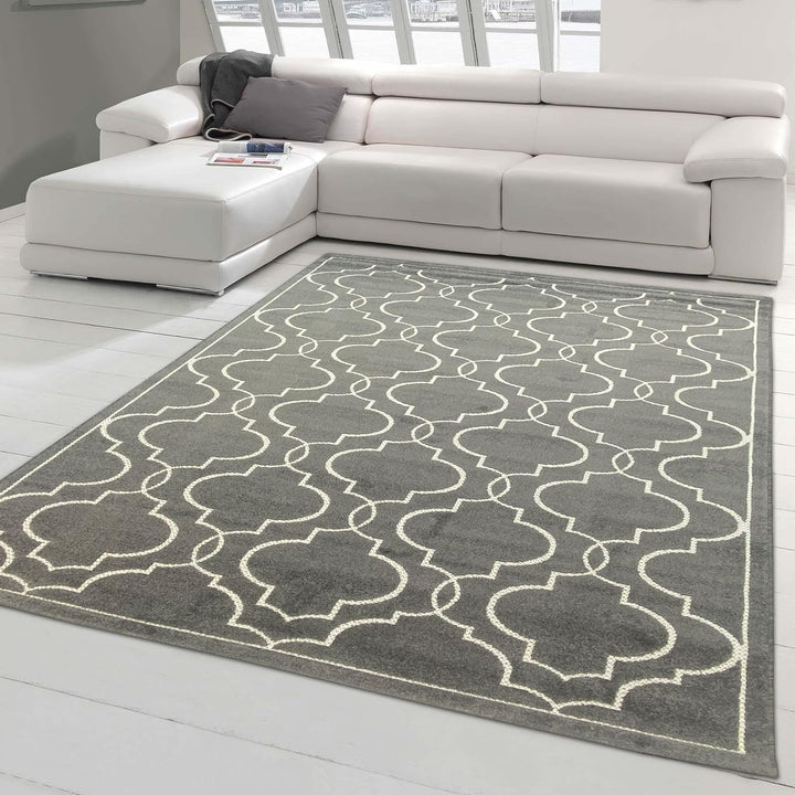Orientalischer Teppich Wohnzimmer | In- & Outdoor | anthrazit Grösse 120x170 cm 120 x 170 cm Anthraz
