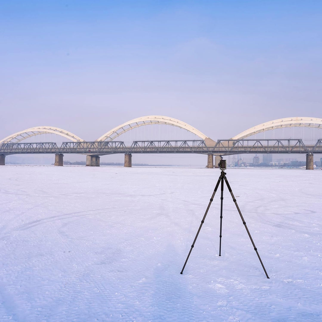 TINKTEEK Pyramid Carbon Kamera Stativ mit Panorama Kugelkopf ohne Mittelsäule 147cm 2kg Tragkraft 20