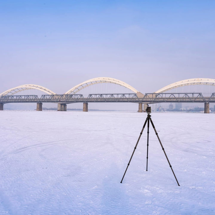 TINKTEEK Pyramid Carbon Kamera Stativ mit Panorama Kugelkopf ohne Mittelsäule 147cm 2kg Tragkraft 20