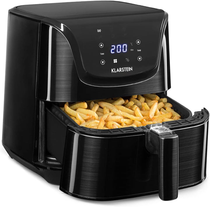 Klarstein Heissluftfritteuse, Sparsamer Airfryer, Fritteuse, Heissluft-Fritteuse für Knusprige Pomme