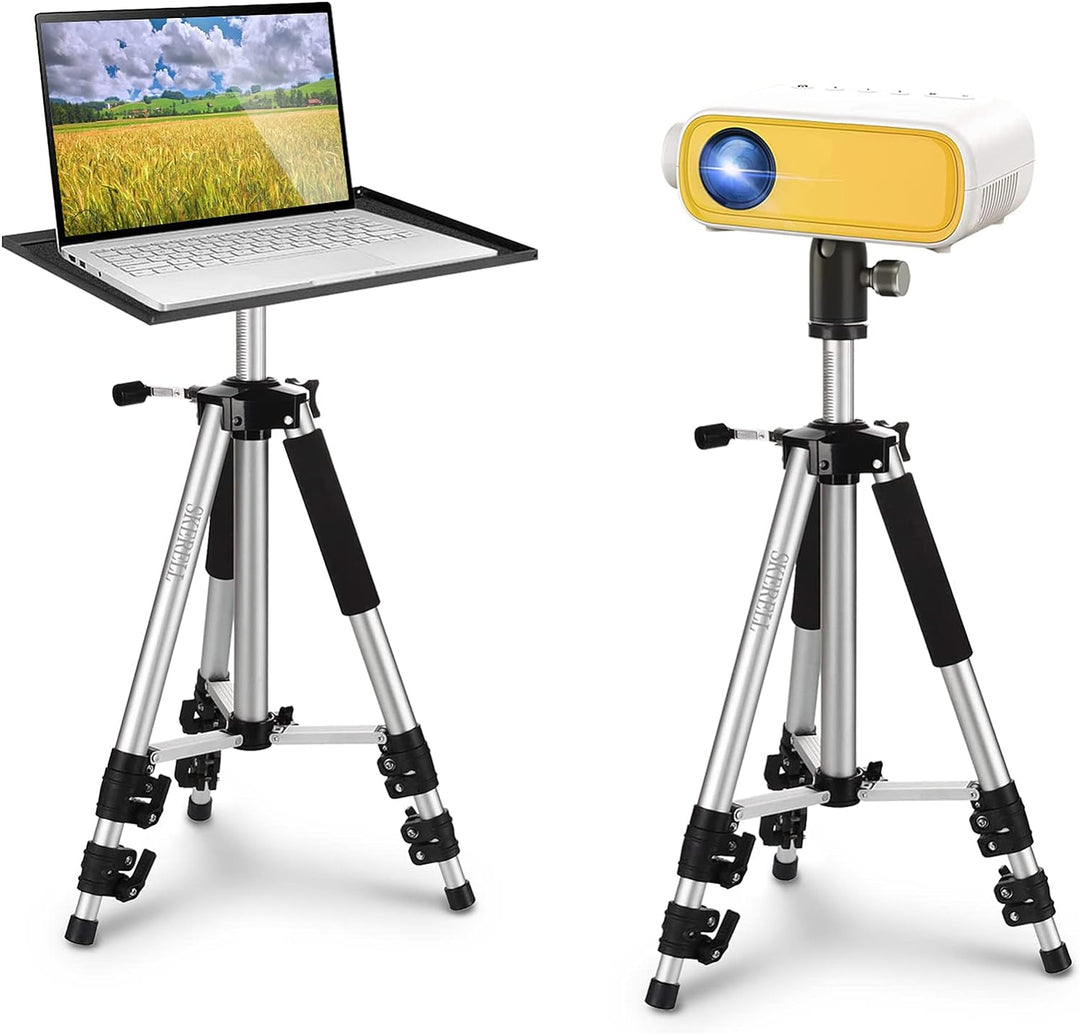 SKERELL Beamer Ständer Multifunktionaler Bodenständer für Projektor&Laptop&Kamera, Tragbarer Alumini