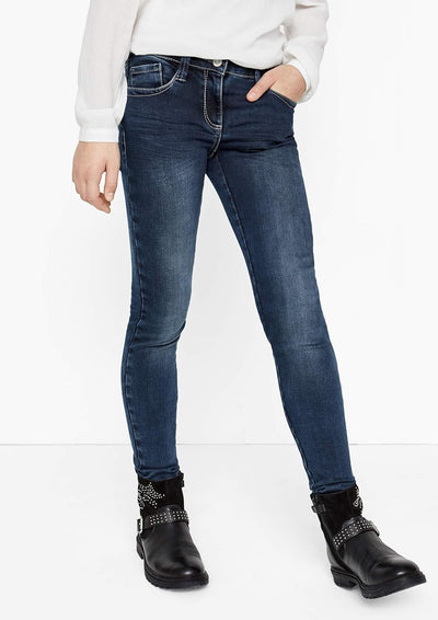 s.Oliver Mädchen 73.909.71.3356 Jeans, Blau (Blue Denim Stretch 57z6), 134 (Herstellergrösse: 134/BI