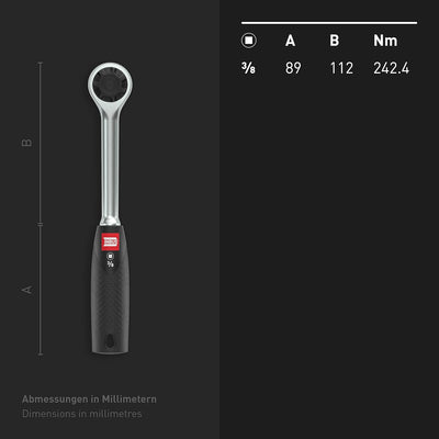 INBUS® 74070 Ratsche 3/8", mit Feinverzahnung (72 Zähne), 3/8"
