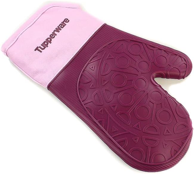 TUPPERWARE Backen Ofenhandschuh Backhandschuh Topflappen Ofen Silikon lila/rosa 27957