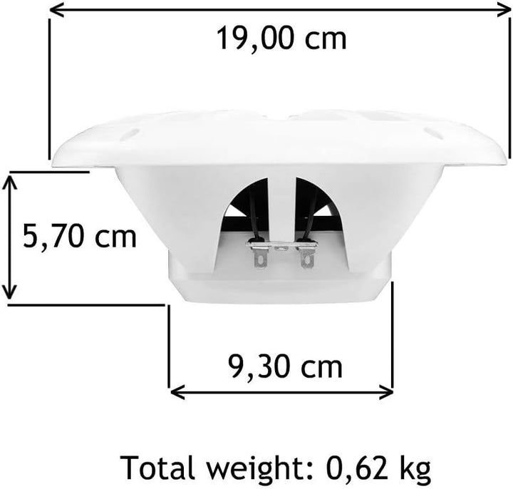 2 Lautsprecher kompatibel mit BOSS Audio Systems MR6W Marine doppelkegel 6,5" 16,50 cm 90 watt rms 1
