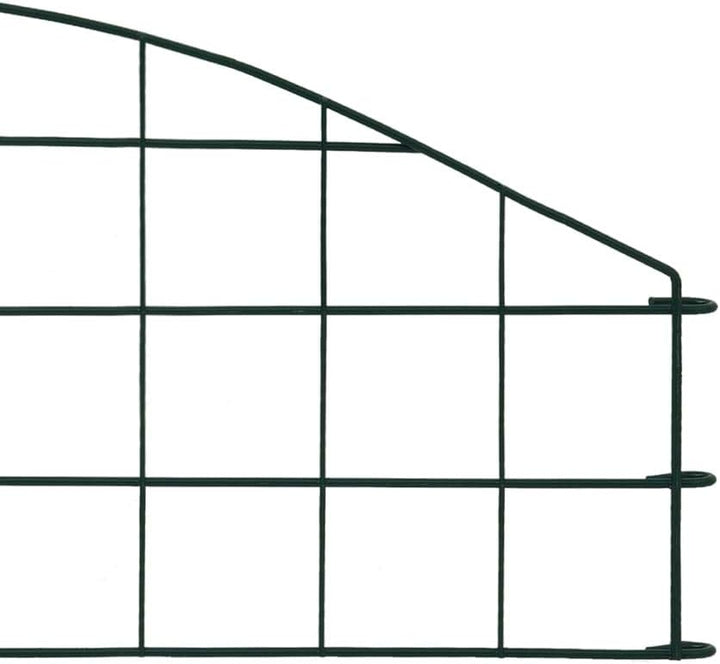 HOMIUSE Teichzaun-Set Oberbogen 77,3x26 cm Grün Gartenzaun Zaun für Hunde Gartentor Metall Zaun Gart