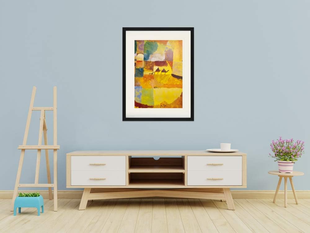 1art1 Paul Klee Poster Zwei Kamele Und EIN Esel, 1919 Gerahmtes Bild Mit Edlem Passepartout | Wand-B