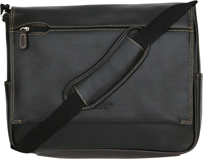 Aktentasche aus PU-Kunstleder - Messenger Bag für Laptops bis 15"