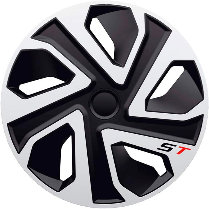 Satz J-Tec Radzierblenden ST 13-Zoll Silber/Schwarz 13-inch Silber/Schwarz, 13-inch Silber/Schwarz