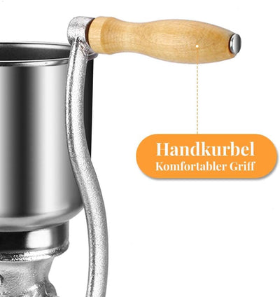 Manuelle Getreidemühle, Manuelle Kaffeemühlen Maismühle, verstellbare Getreidemühle Maschine mit gro