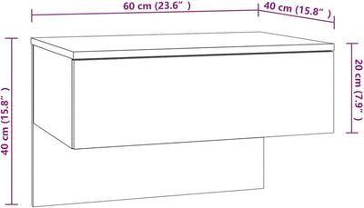 Tidyard Wand Nachttisch Nachtschrank Hängend Nachtkonsole Nachtkommode Schlafzimmer Wandschrank Holz