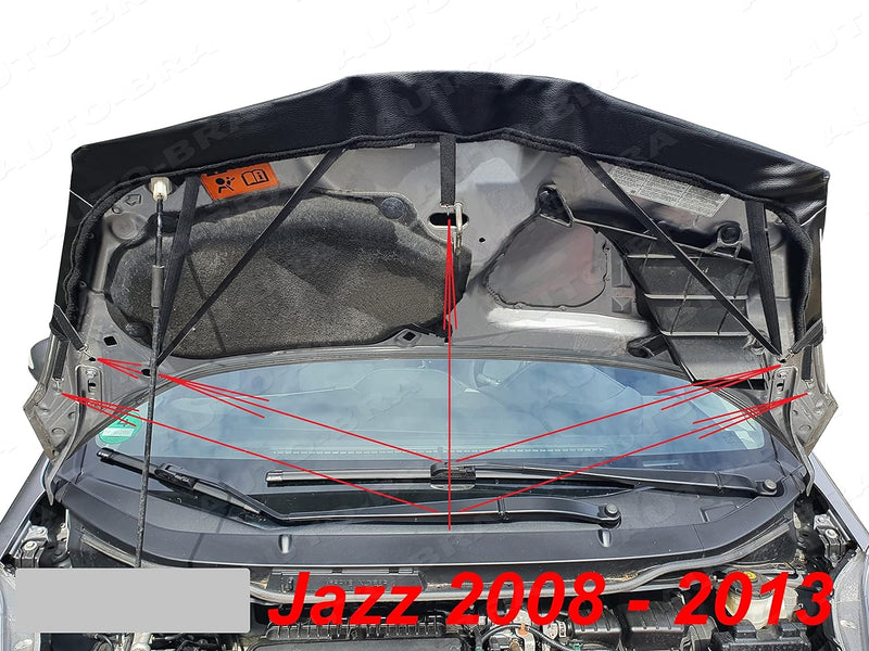 Auto-Bra AB3-00578 Carbon Optik kompatibel mit Honda Jazz Bj. 2008-2013 Haubenbra Steinschlagschutz