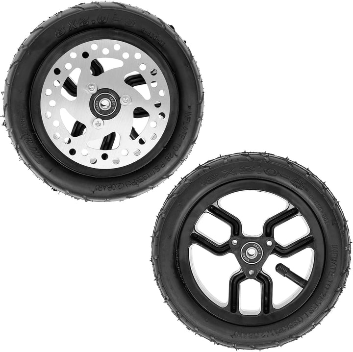 2 Stück Mach1 200x40mm Big Wheel Kickscooter Air Luft Reifen-Set mit Bremsscheibe inklusive Kugellag