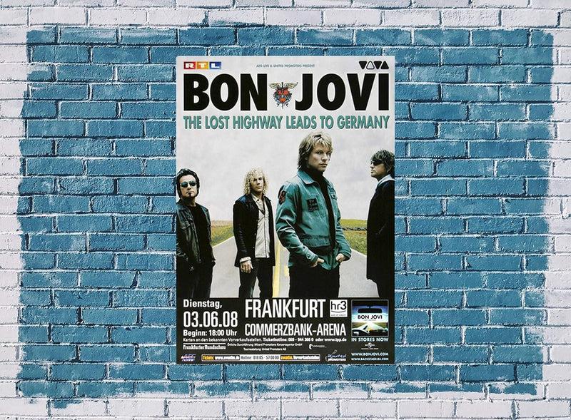 Bon Jovi - Leads to Germany, Frankfurt 2008 » Konzertplakat/Premium Poster | Live Konzert Veranstalt