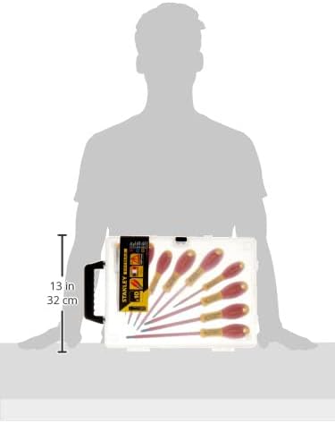 Stanley FatMax Schraubendreher-Set (isoliert, SL2.5/3.5/5.5;PH0/1/2;PZ0/1/2, Spannungstester, 10-tei