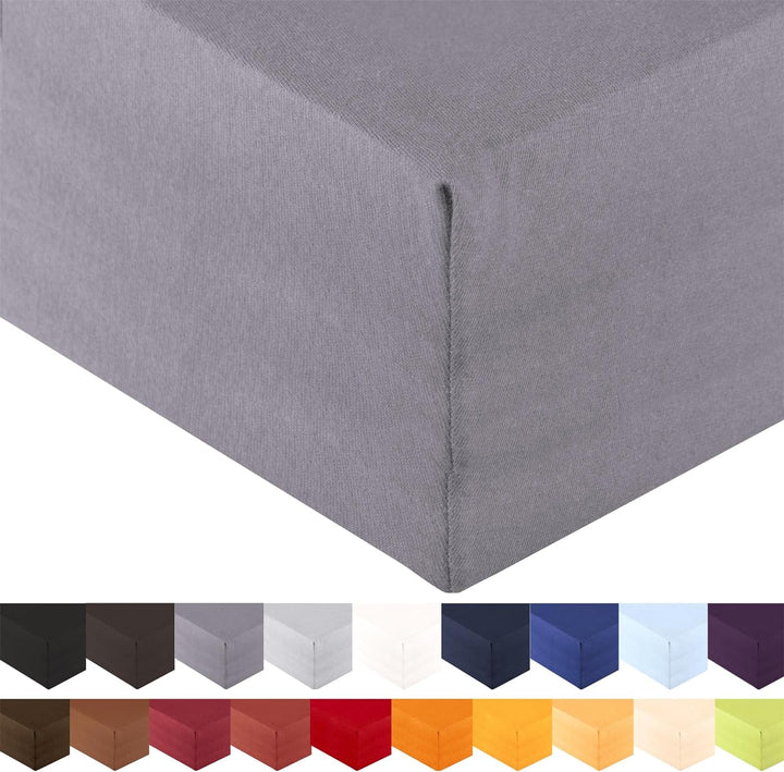 aqua-textil Royal XL Spannbettlaken Boxspringbett Wasserbett 200x220-220x240 cm dunkel grau 210g/qm