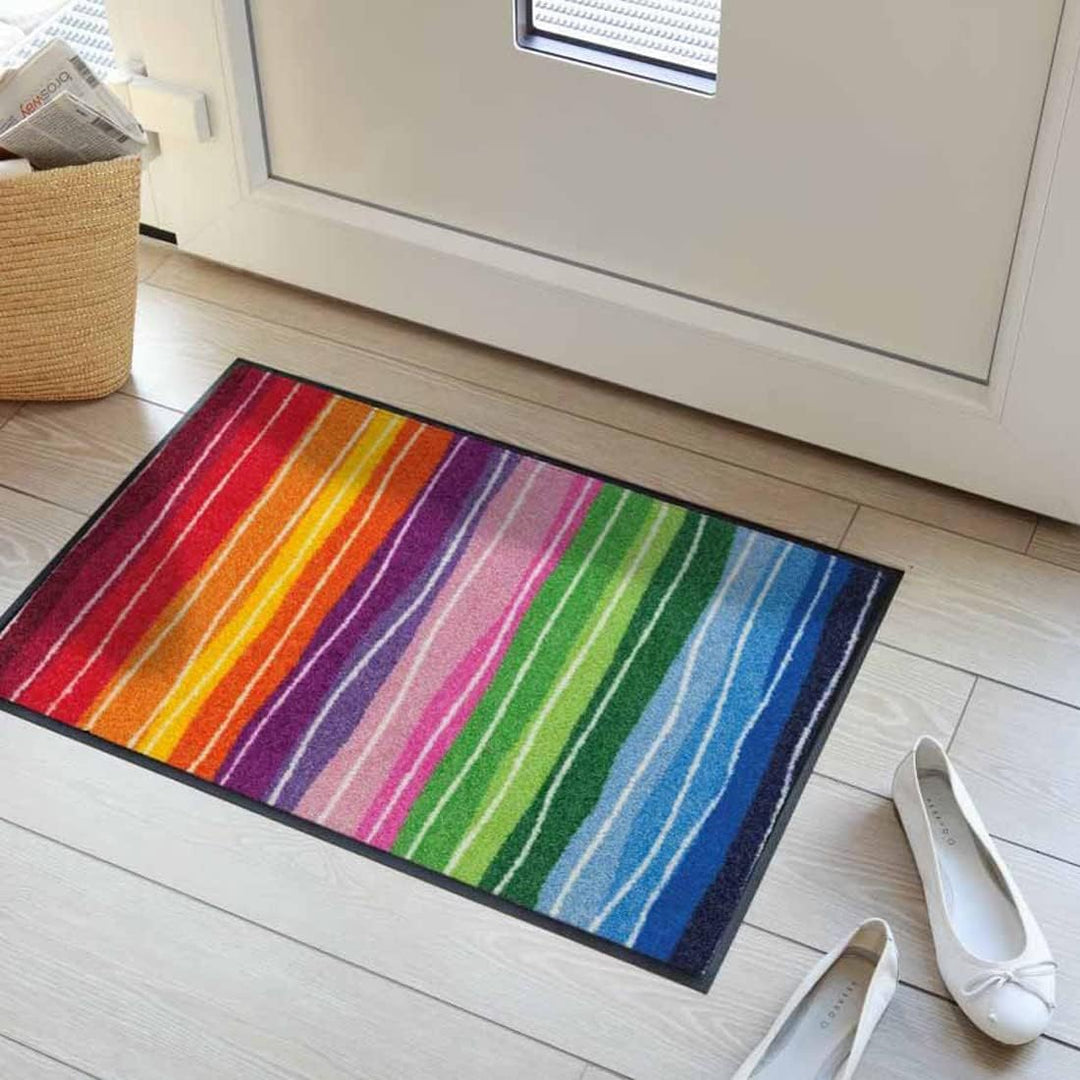 Salonloewe Fussmatte Wavy Lines Streifen Bunt 50x75 cm 1 B, 1 B