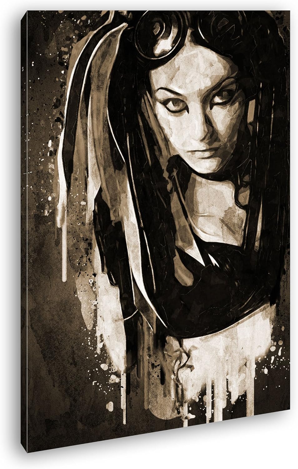 deyoli Gothic - Illustration Format: 80x60 Effekt: Sepia als Leinwandbild, Motiv fertig gerahmt auf
