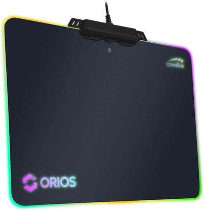 Speedlink ORIOS RGB Gaming Mousepad professionelles Gaming-Mauspad mit RGB-Beleuchtung - schwarz