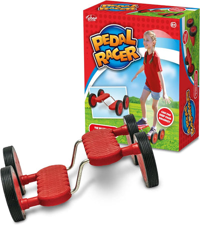 Tobar 08484 Pedalrenner für Kinder, ca. 36 cm gross in rot, Pedalroller trainiert spielerisch Balanc