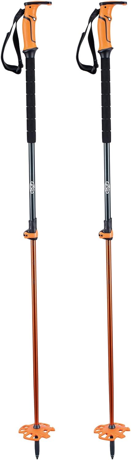 K2 Unisex – Erwachsene Scepter ALU Touringstock, Black-orange, 1SIZ