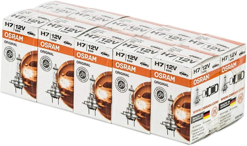 Osram 64210L-BD Original Line, H7, Longlife, Halogen-Scheinwerferlampe, 12V, 10er Pack 10x H7 ORIGIN